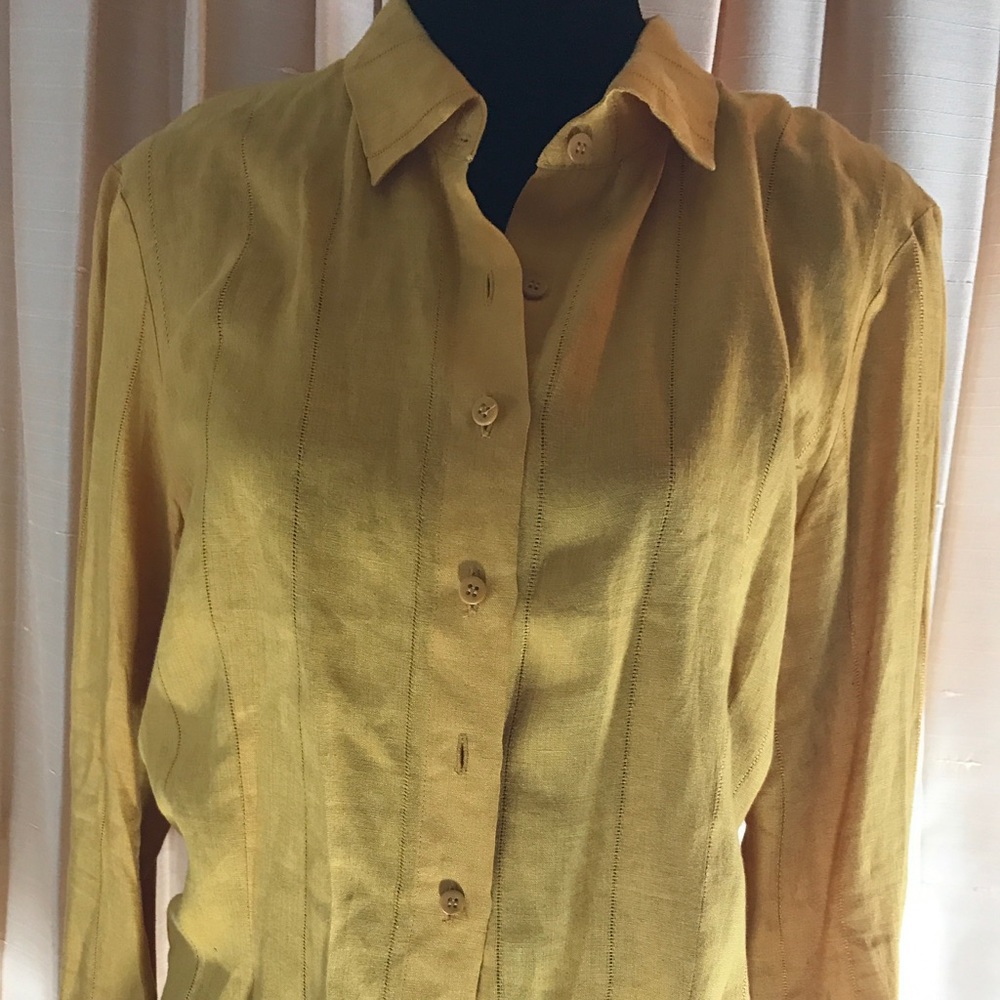 WORTH Mustard yellow button up